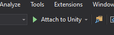 Attach to Unity button